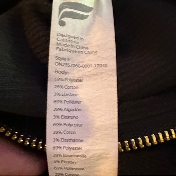 FABLETICS M Cozy cord woman black zip activewear casual soft onesie jumpsuit - Picture 10 of 16